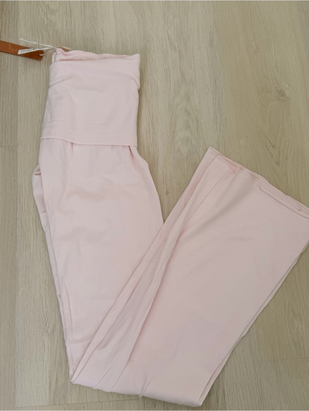 Skims Cotton Jersey Foldover Pant in Barely Pink size XS